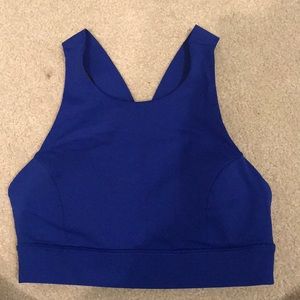 Blue high neck Lululemon sports bra! Size 4
